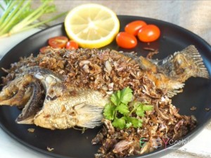 ปลานิลซุกกระเทียม