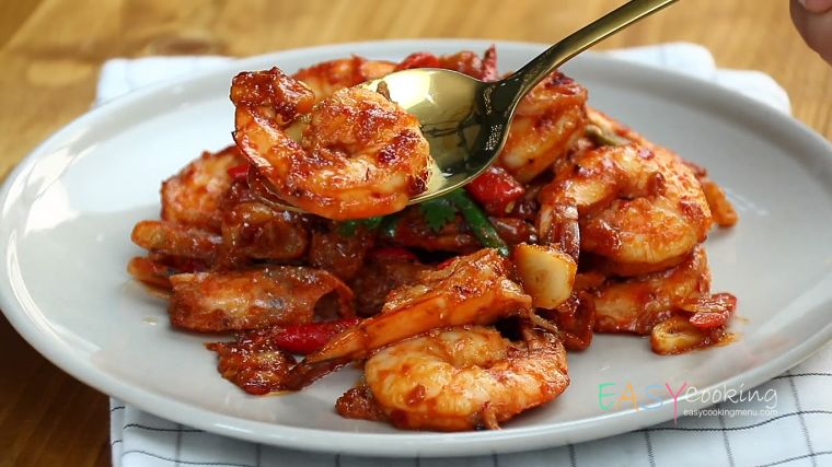 กุ้งผัดพริกเผา