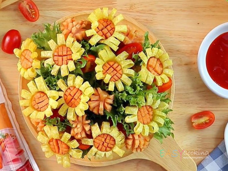 กระทงไส้กรอกทานตะวัน