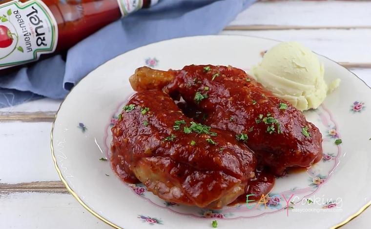 ไก่อบซอสมะเขือเทศ