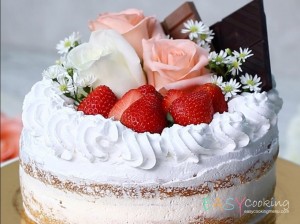 เค้กดอกไม้สดโฮมเมด