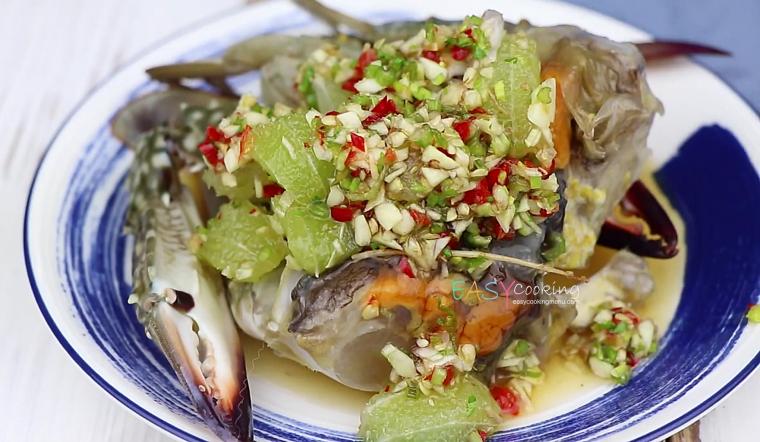 ปูดองยำเนื้อมะนาว