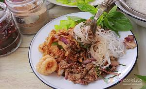 ลาบปลาร้านัวหมูสับ