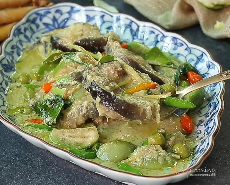 แกงเขียวหวานปลาดุกนา