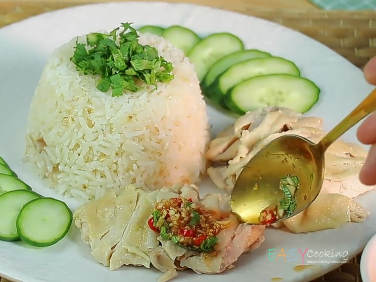 สูตรข้าวมันไก่+น้ำจิ้มและน้ำซุปไก่ต้มฟัก