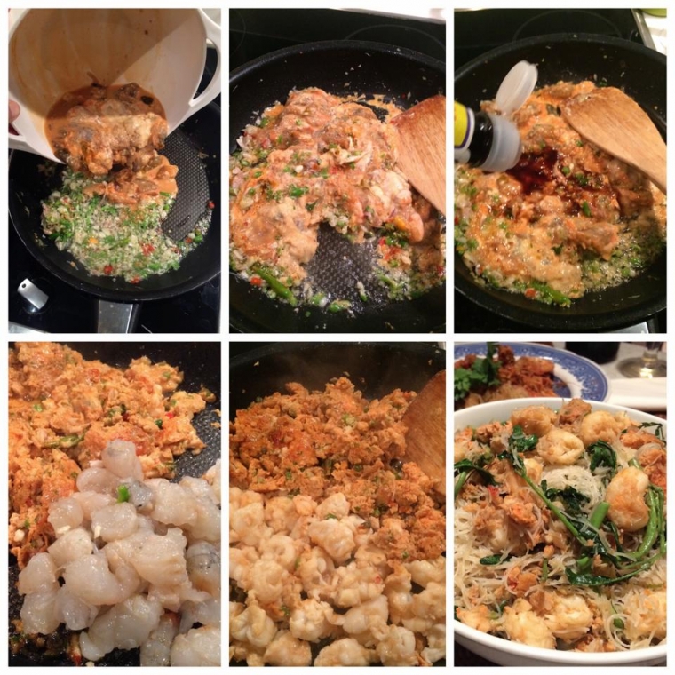 หมี่ผัดกระเฉดดับเบิ้ลมันกุ้ง!!