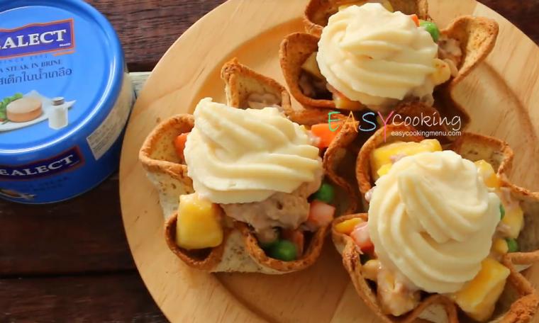 ทูน่าคอร์สลัดมันบด