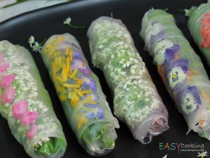 สลัดโรลดอกไม้-น้ำสลัดงาญี่ปุ่น