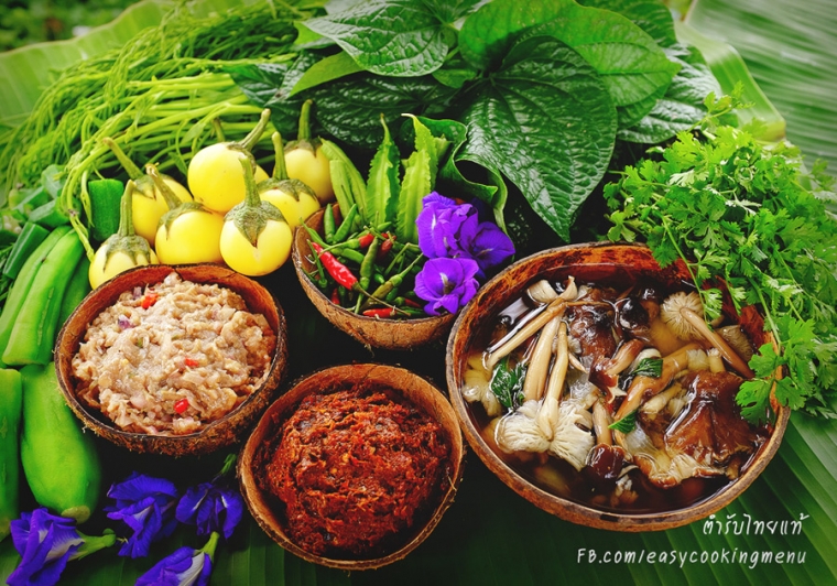 ปลาร้าบองสูตรพื้นบ้านบุรีรัมย์, ปลาร้าสับ, ต้มเห็ดโคนใบแมงลัก